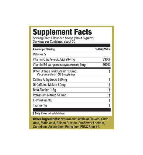 Ultimate Nutrition Pre Gold Preworkout Powder 250g