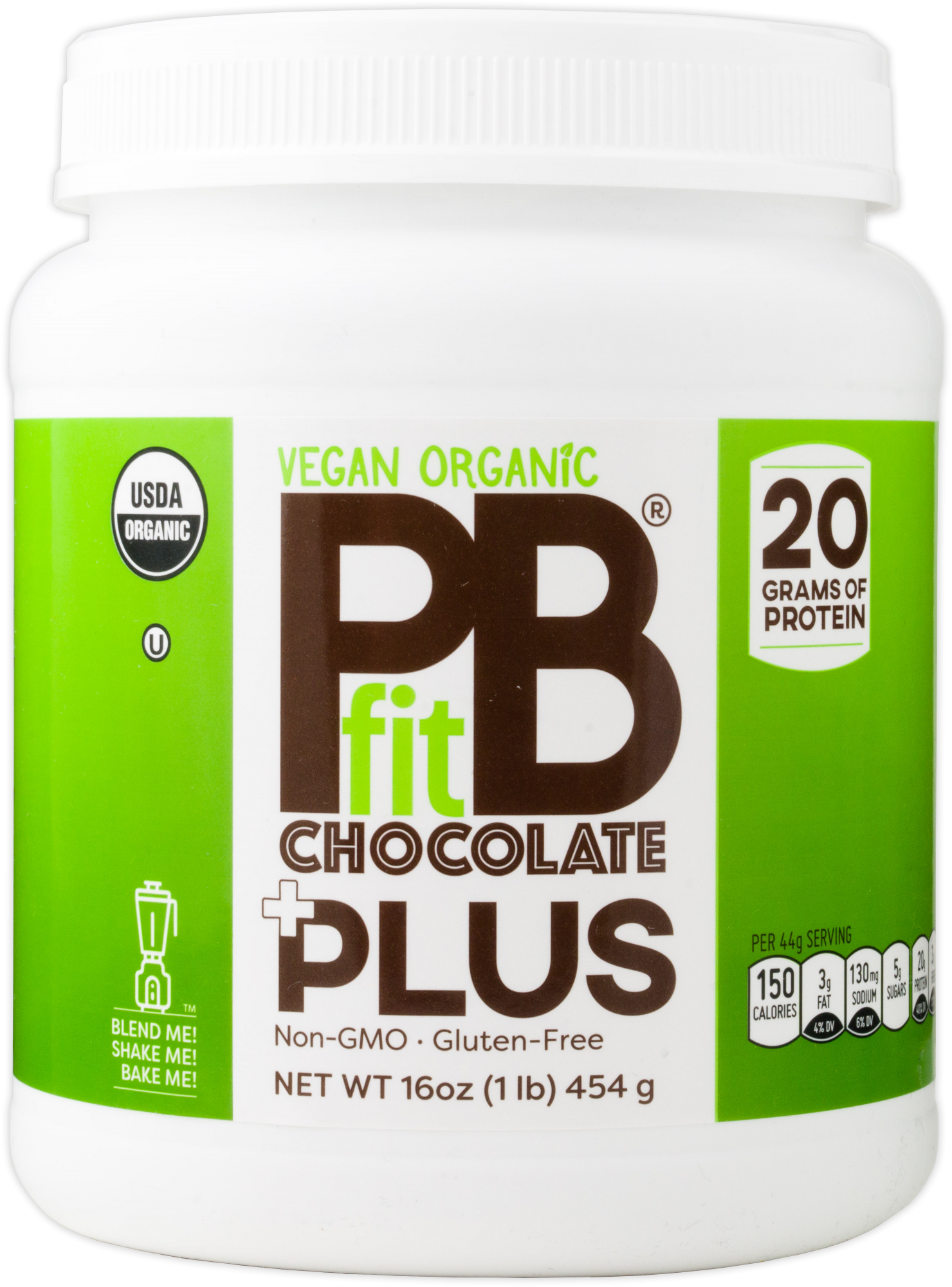 PBfit Vegan Organic Chocolate Plus Protein - 1lb 856260006593