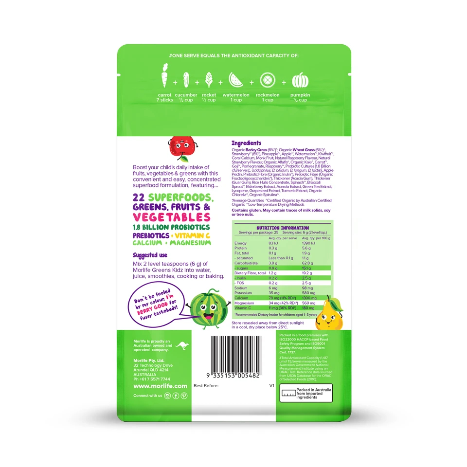 Morlife Greens Kidz 150g