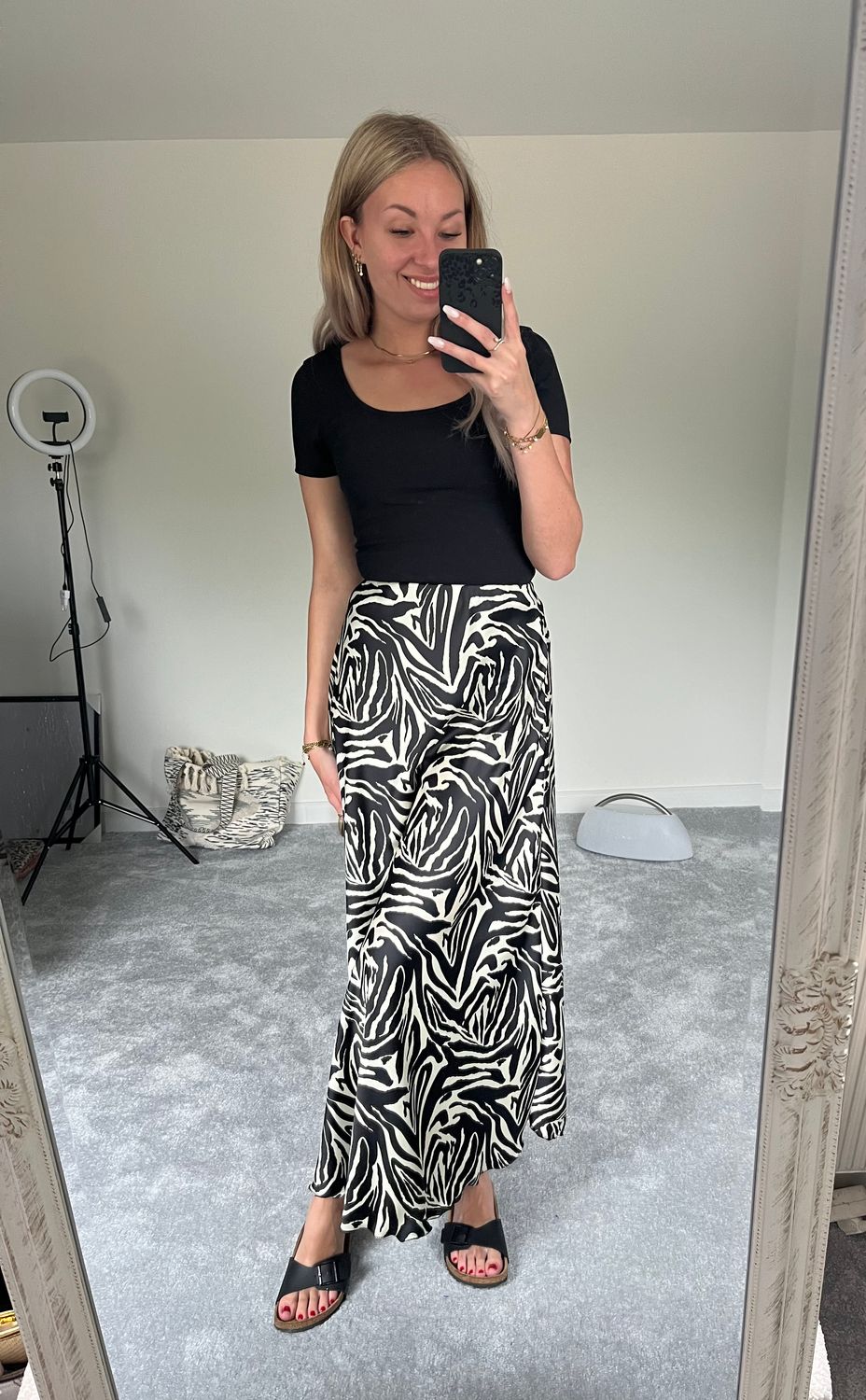 Satin rok animal