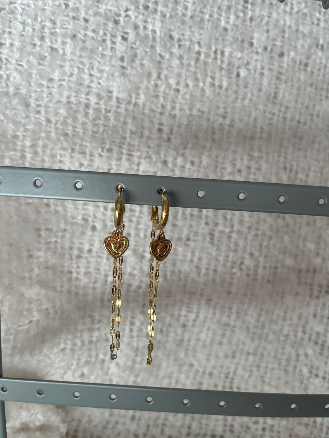 Hanging heart earrings