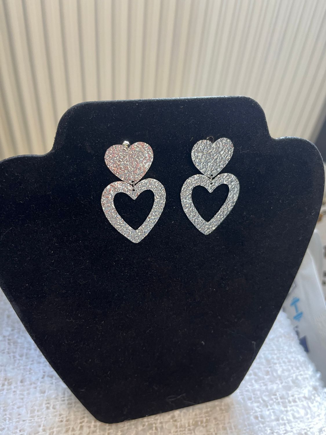Melted heart earrings