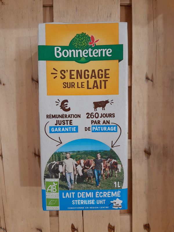 Lait demi écrémé UHT 1 L