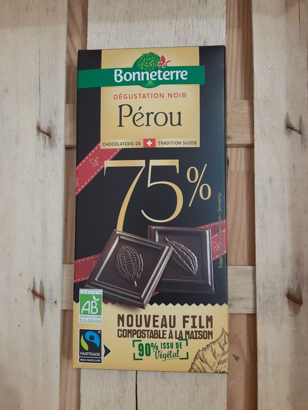 Chocolat Noir 75% Pérou