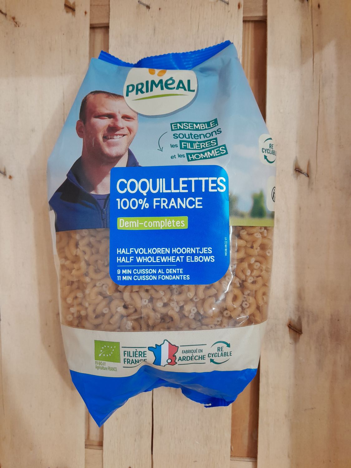 Pâtes Coquillettes 1/2 complète France