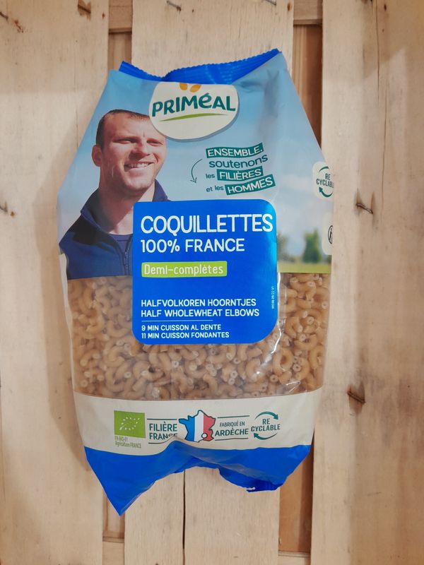 Pâtes Coquillettes 1/2 complète France