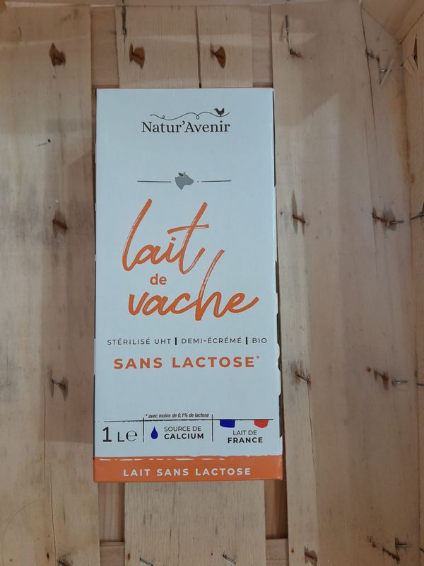 Lait de vache sans lactose 1 L