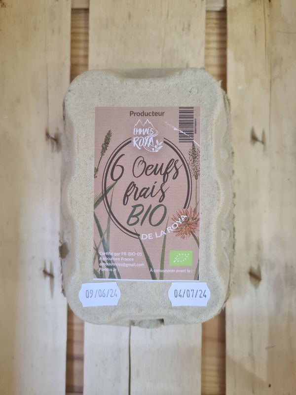 Œufs Frais Bio de la Roya par 6