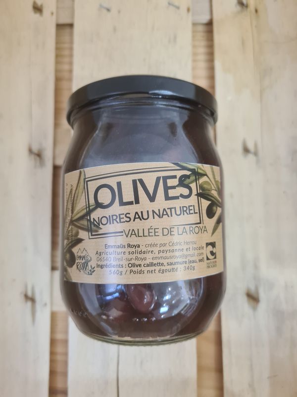 Olives Noires au Naturel de la Roya