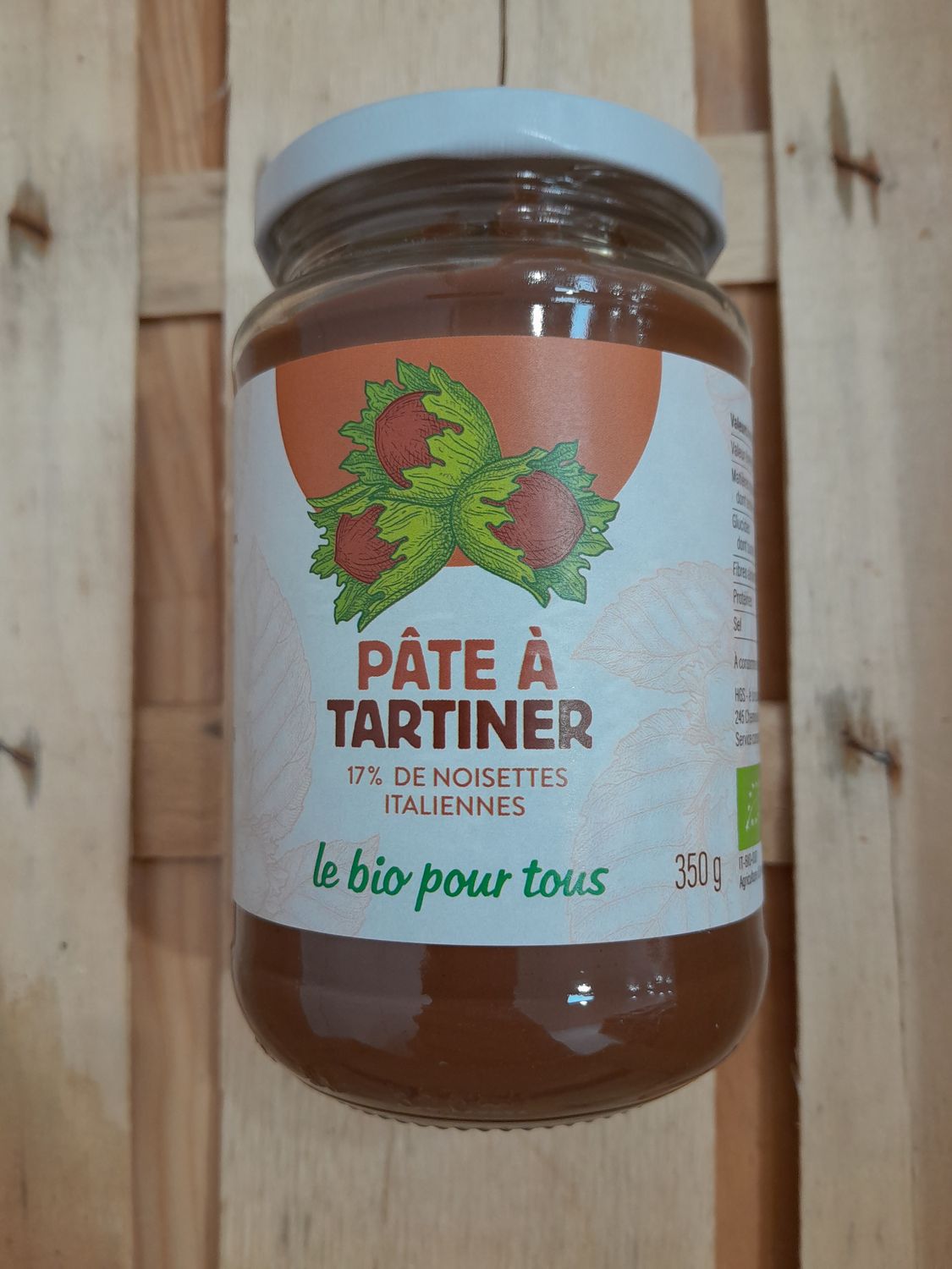Pâte à tartiner choco noisette bio