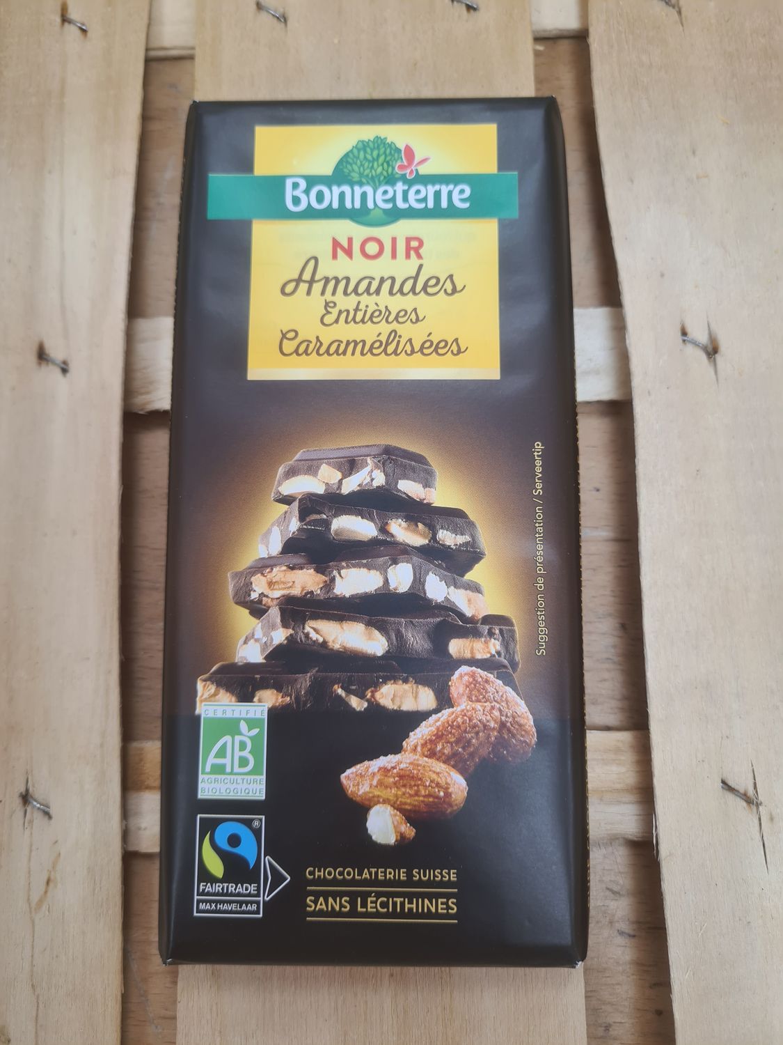 Chocolat Noir Amandes entières Caramélisées