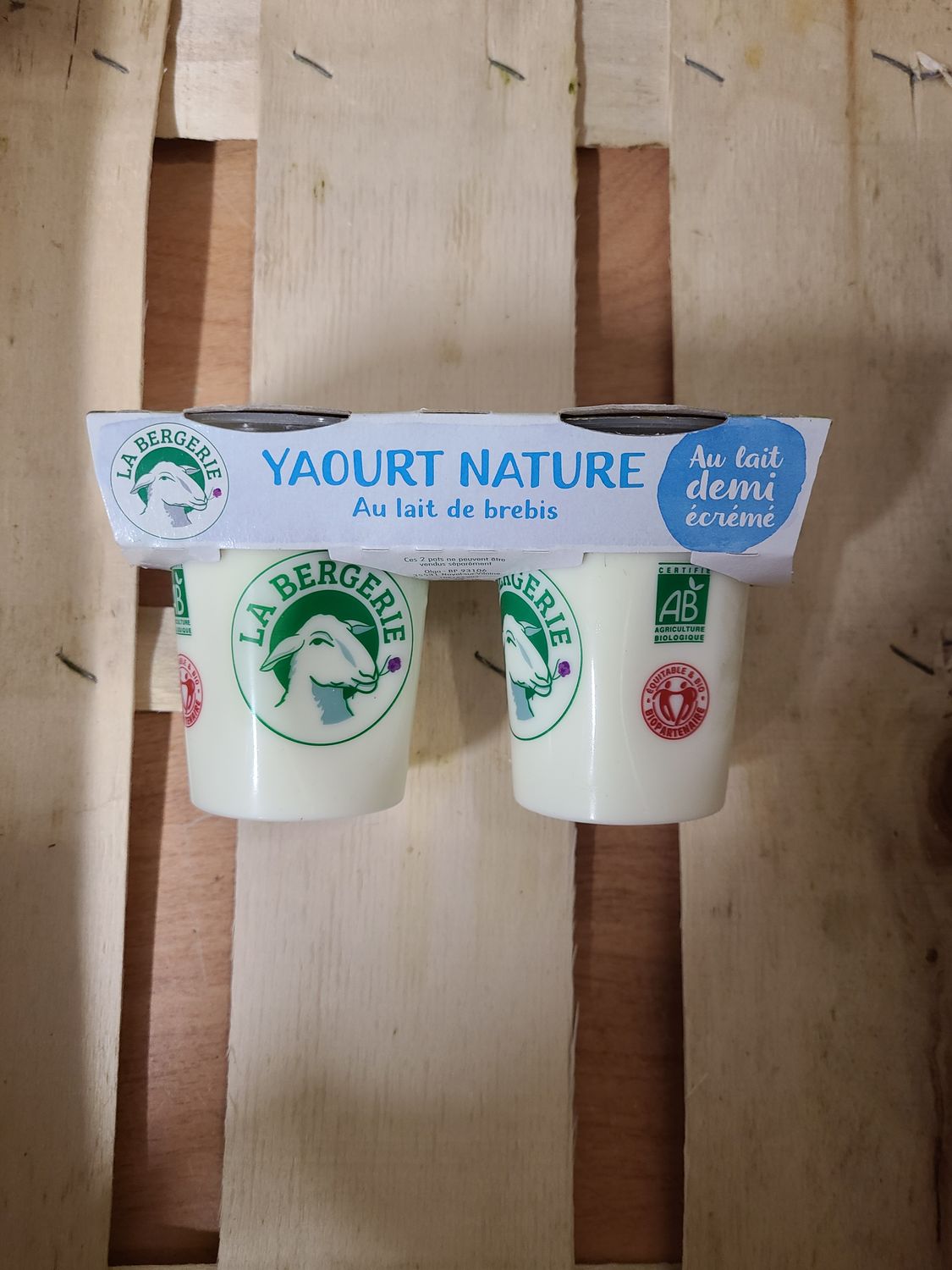 Yaourt Brebis Nature 1/2 Ecrémé  x2