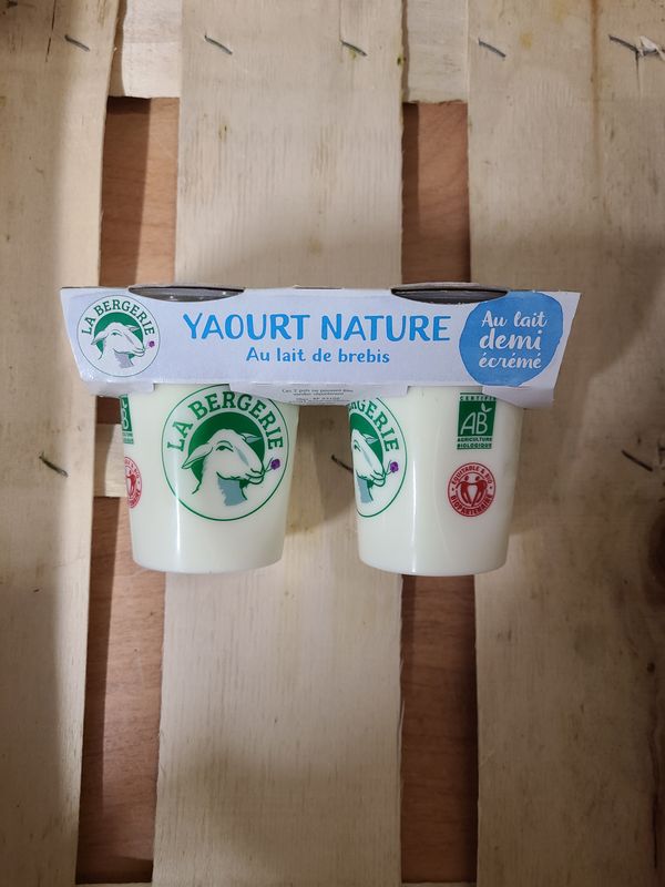 Yaourt Brebis Nature 1/2 Ecrémé  x2