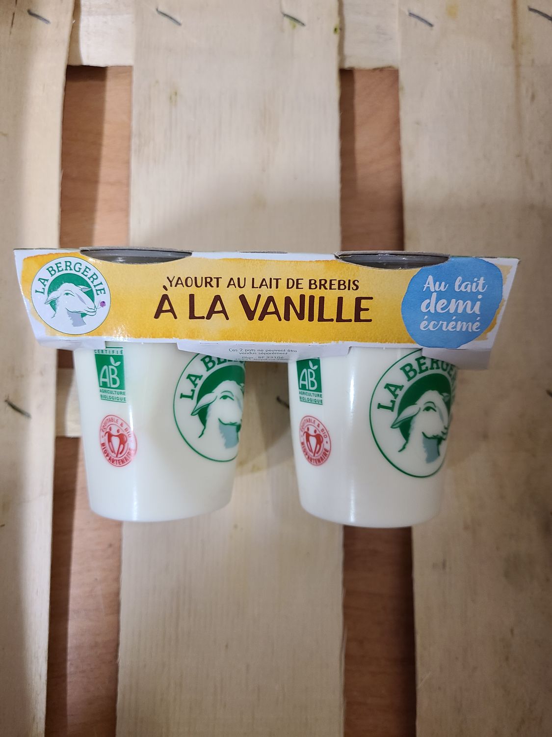 Yaourt Brebis Vanille 1/2 Ecrémé  x2