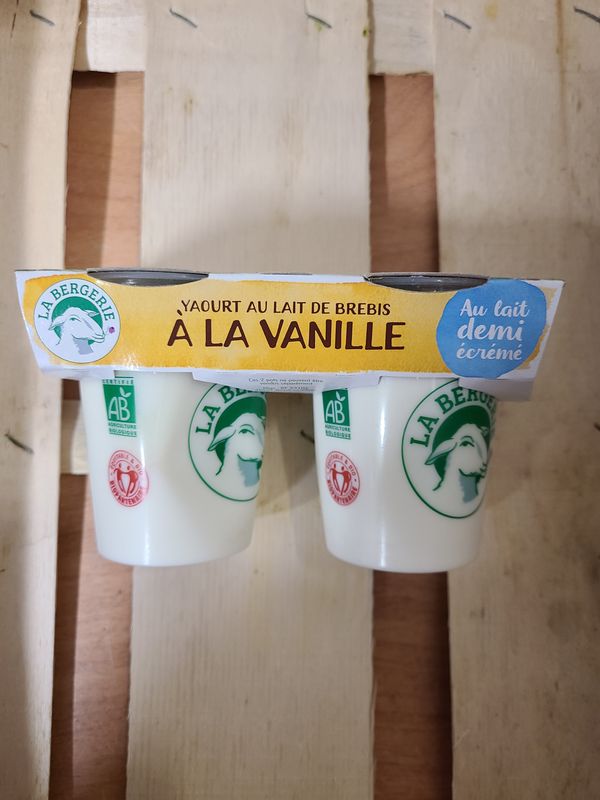Yaourt Brebis Vanille 1/2 Ecrémé  x2
