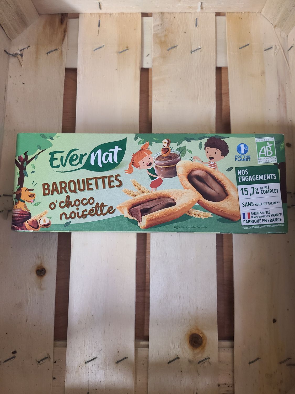 Biscuits Barquettes Chocolat Noisette