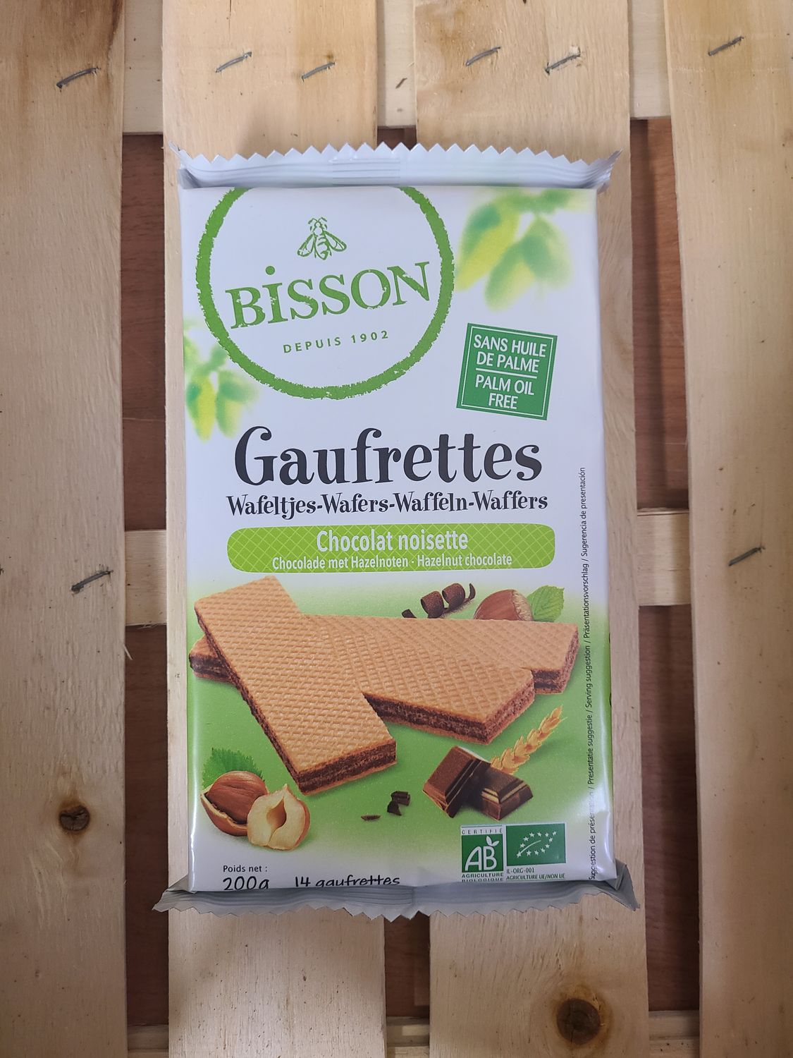 Biscuits Gaufrettes Chocolat noisette