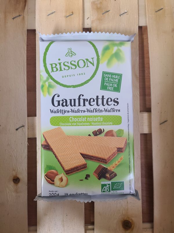Biscuits Gaufrettes Chocolat noisette