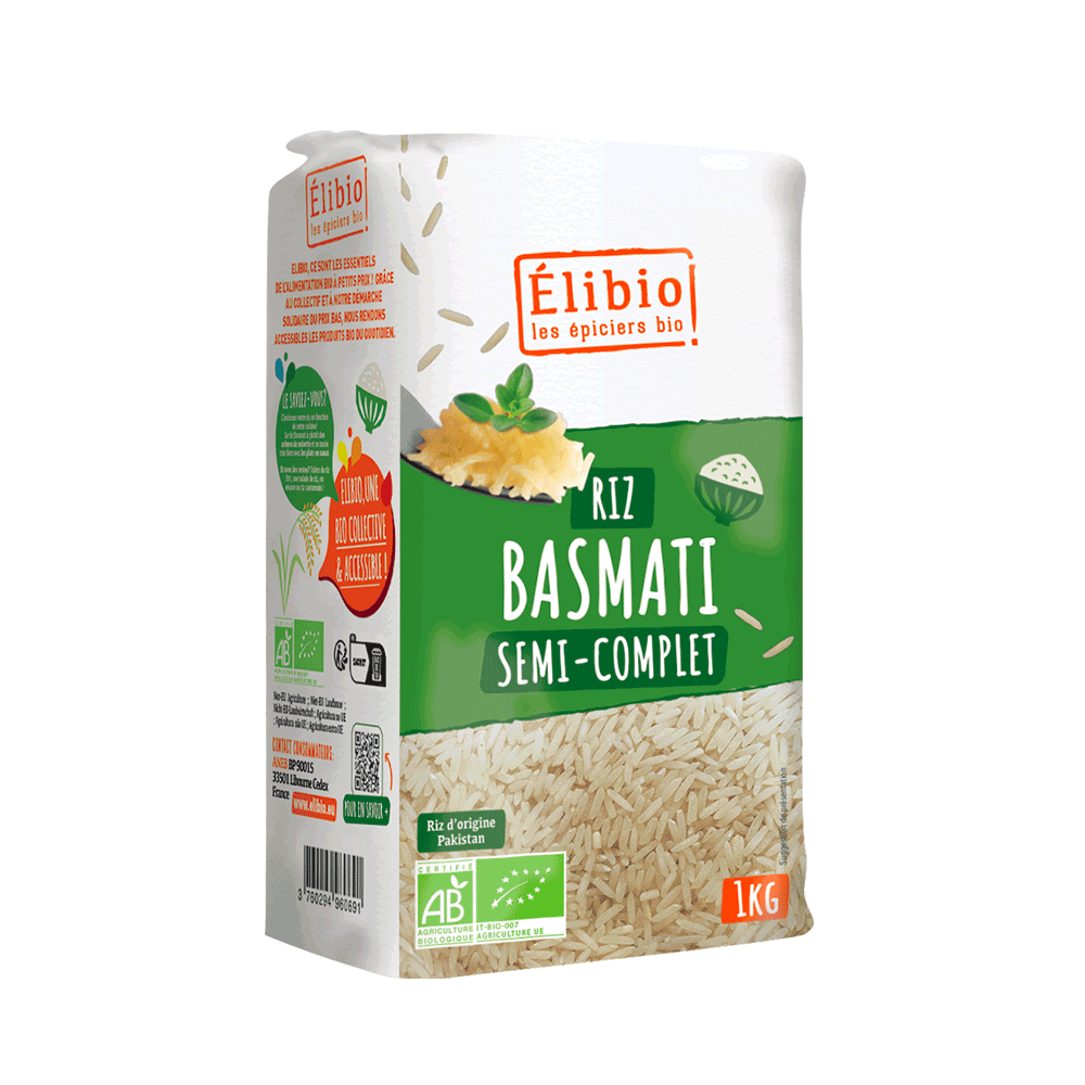 Riz Basmati Semi-Complet ELIBIO 1 KG