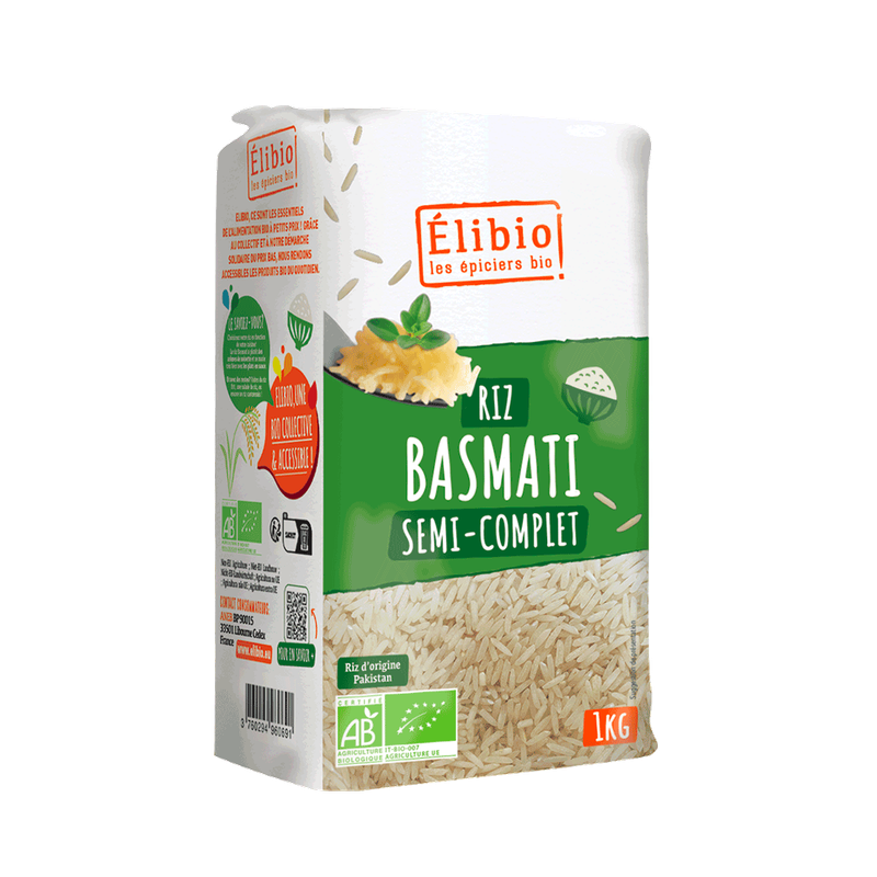 Riz Basmati Semi-Complet ELIBIO 1 KG Riz Basmati Semi-Complet ELIBIO 1 KG