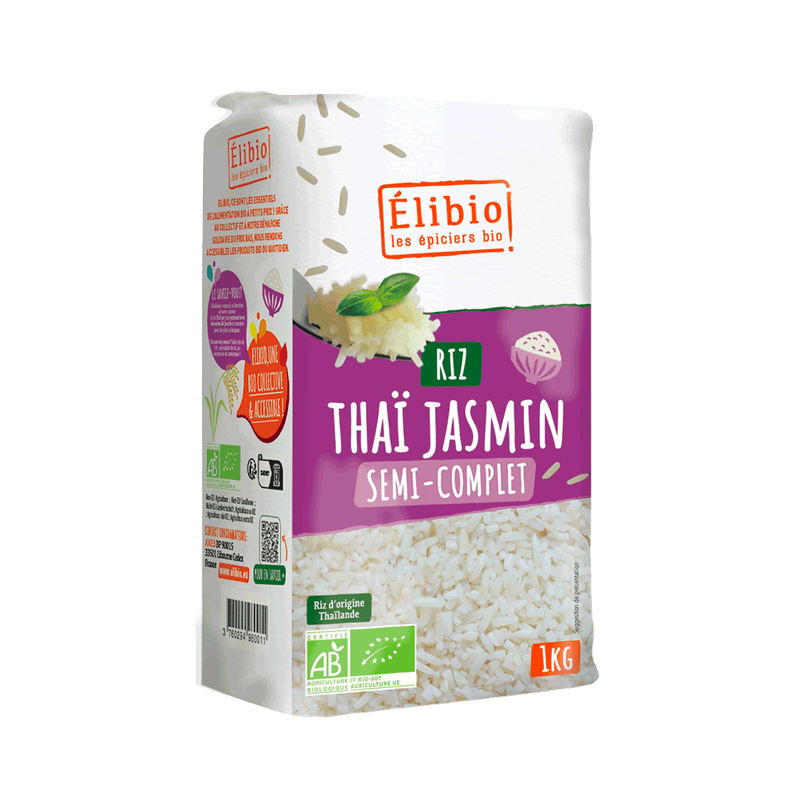Riz Thaï Jasmin Semi-Complet ELIBIO 1 KG