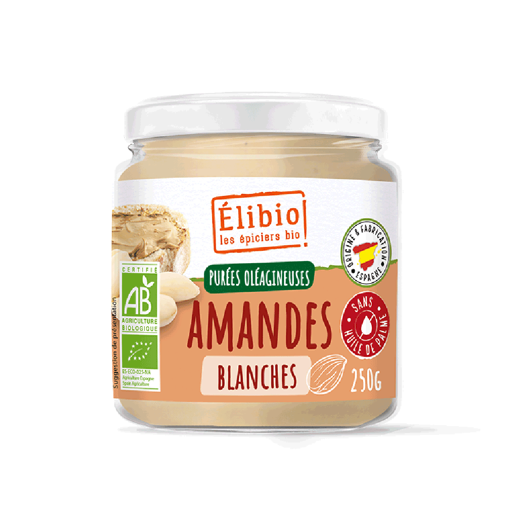 Purée d'amandes blanches ELIBIO 250 G