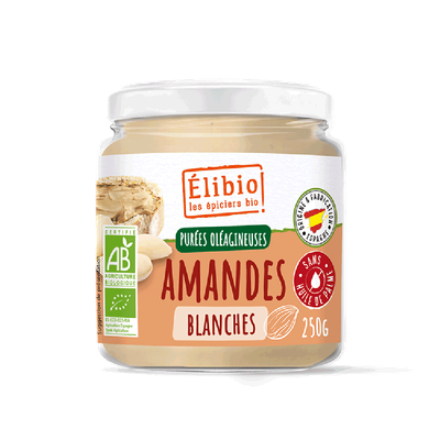 Purée d'amandes blanches ELIBIO 250 G