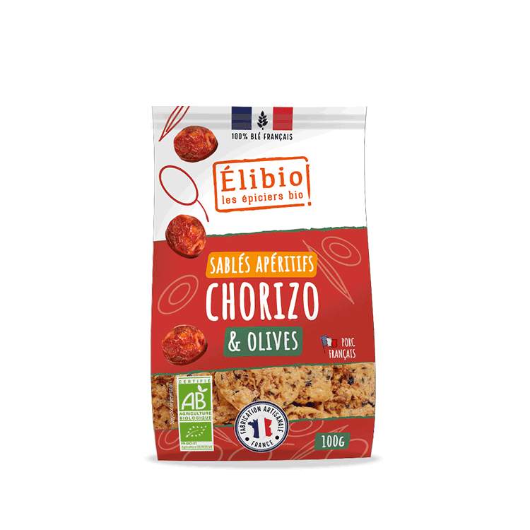 Apéritif Sablé Chorizo Olive ELIBIO 100 G Apéritif Sablé Chorizo Olive ELIBIO 100 G
