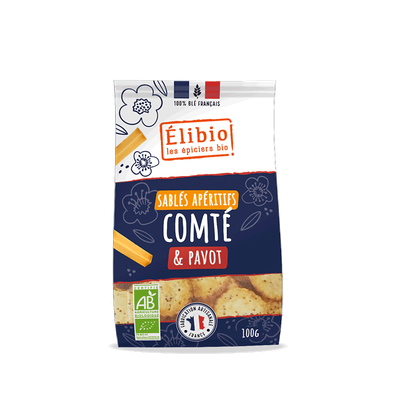 Apéritif Sablé Comté Pavot ELIBIO 100 G