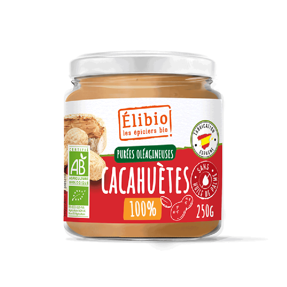 Purée de cacahuètes ELIBIO 250 G