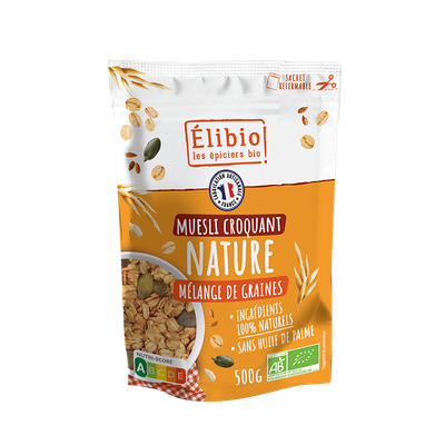 Muesli croquant Nature ELIBIO 500 G