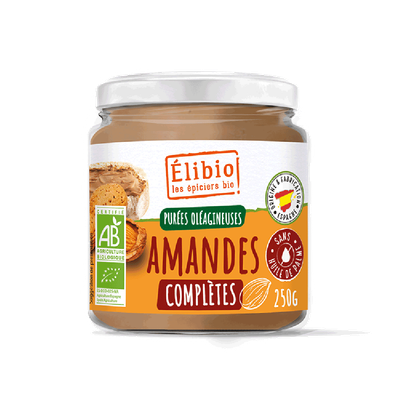 Purée d'amandes complètes ELIBIO 250 G