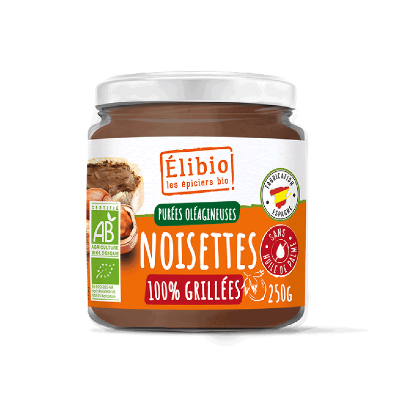 Purée de noisettes grillées ELIBIO 250 G Purée de noisettes grillées ELIBIO 250 G
