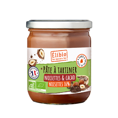 Pâte à tartiner Noisette et Cacao ELIBIO 400 G