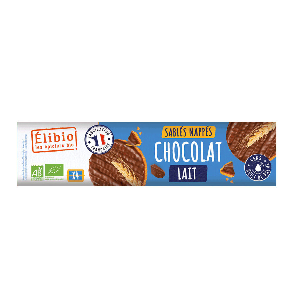 Biscuits Sablés Chocolat au Lait ELIBIO 160 G