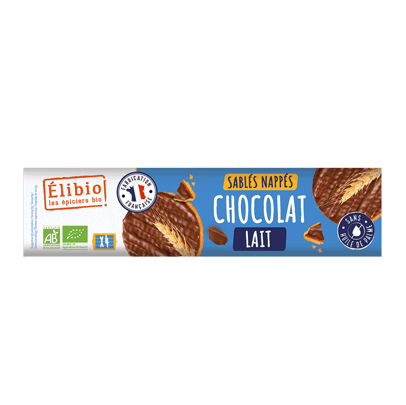Biscuits Sablés Chocolat au Lait ELIBIO 160 G
