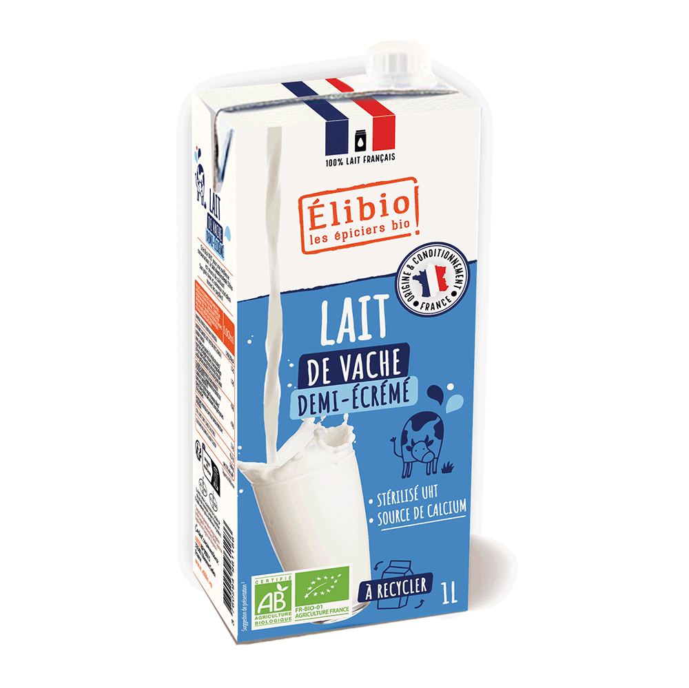 Lait 1/2 Ecrémé ELIBIO 1L