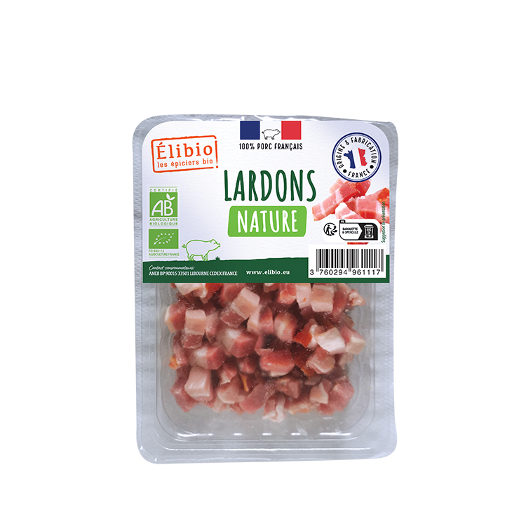 Lardons nature ELIBIO 100G