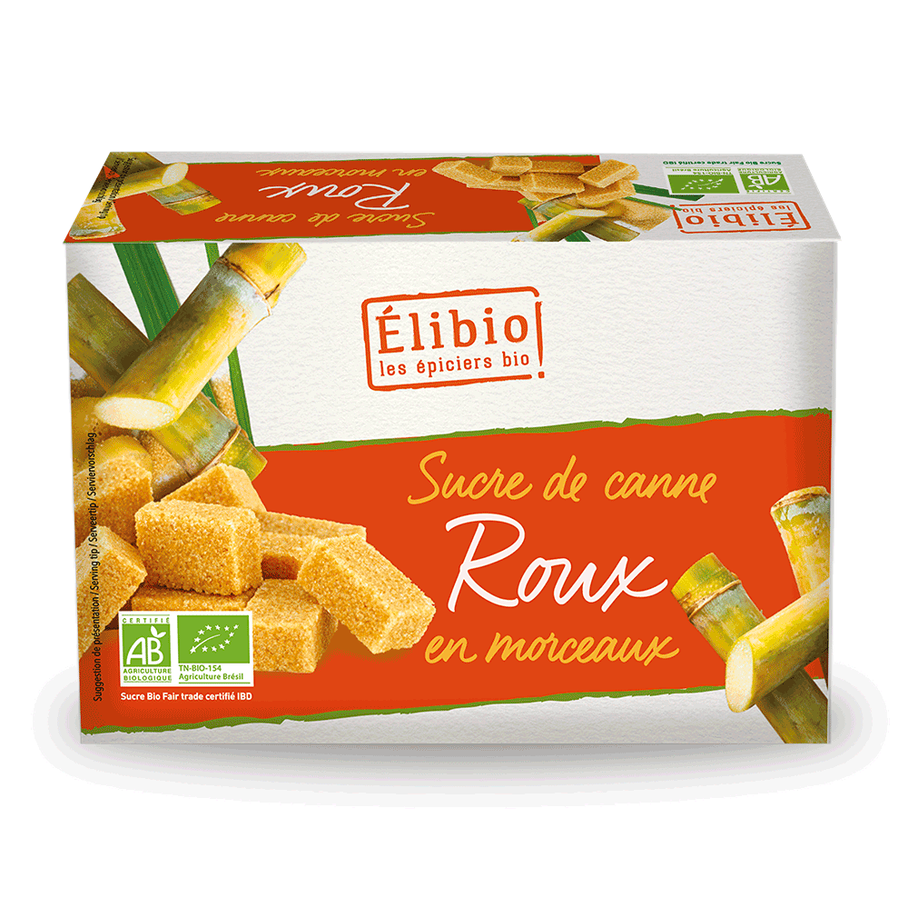 Sucre de Canne Roux en Morceaux  ELIBIO 1KG