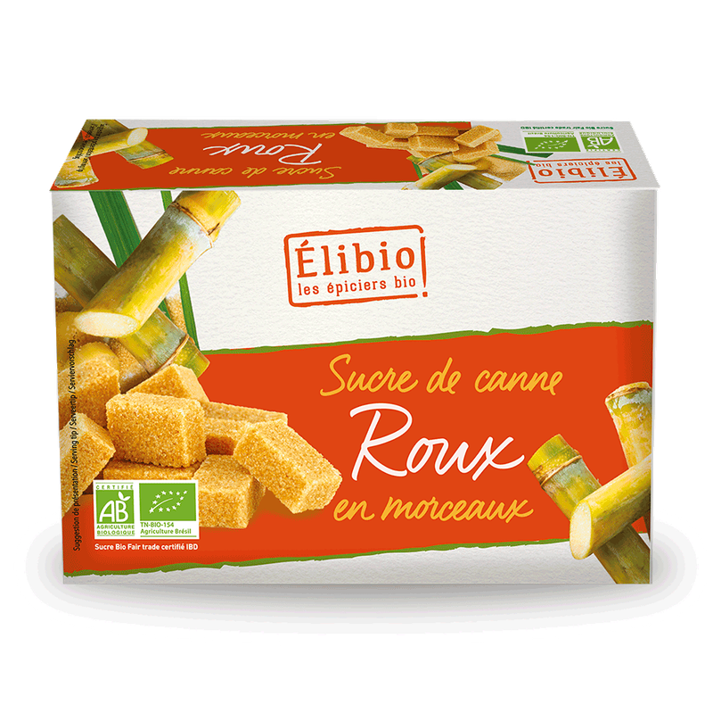 Sucre de Canne Roux en Morceaux  ELIBIO 1KG