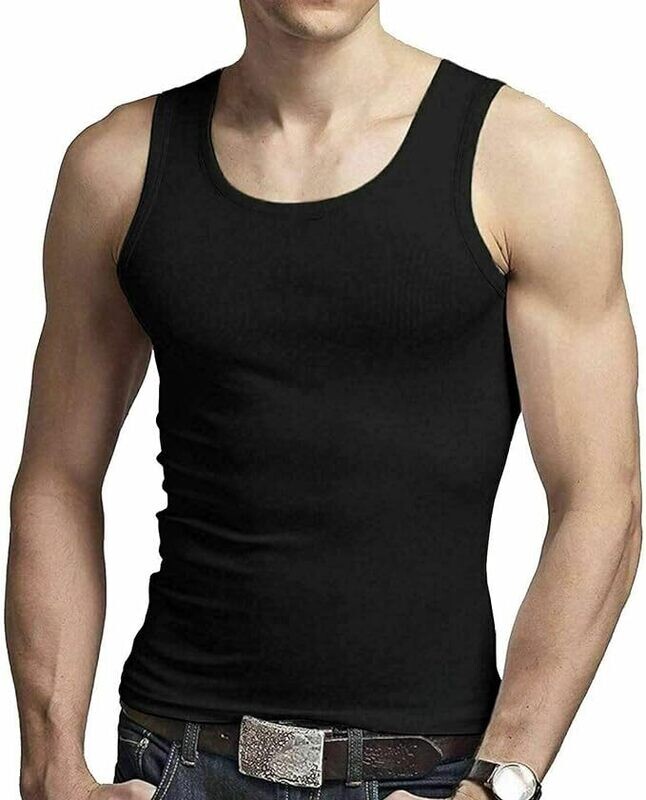 Men&#39;s Cotton Vests Tank Tops Sleeveless Plain Breathable Slim Fit Summer Top Vest Everyday Athletic wear, Easy Fit Men Workout Shirts