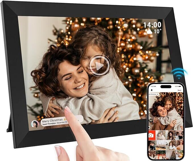 Dora Sicom Frame digital photo frame remote upload 32GB Memory1280x800 IPS LCD Touch screen 10.1&#39;&#39; WiFi，digital picture frame electronic Auto-Rotate and Audio，Share Photos or Videos via the Frameo App