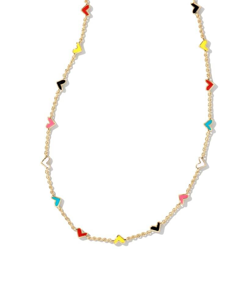 Haven Heart Strand Necklace , Color: GOLD, Size: MULTI MIX