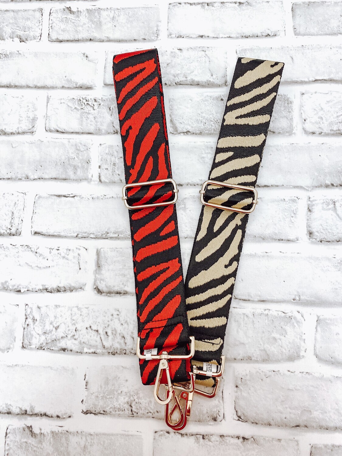 Zebra in Canvas Purse Strap