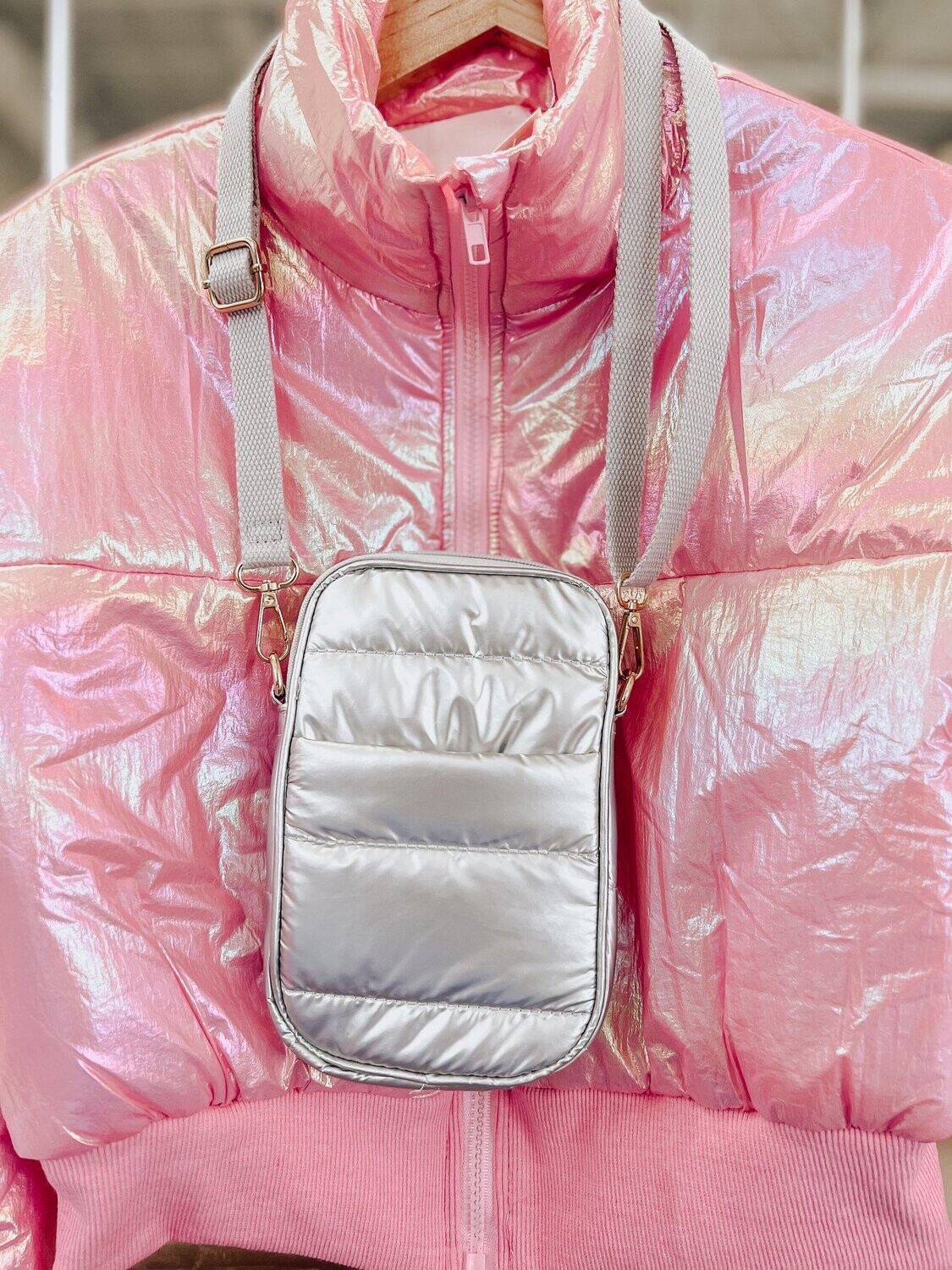 Quilted Puffer Crossbody Bag 