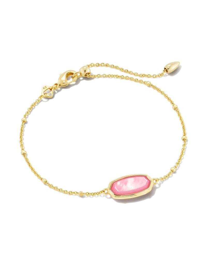 Framed Elaina Delicate Bracelet, Color: GOLD, Size: WHITE MOSAIC GLASS