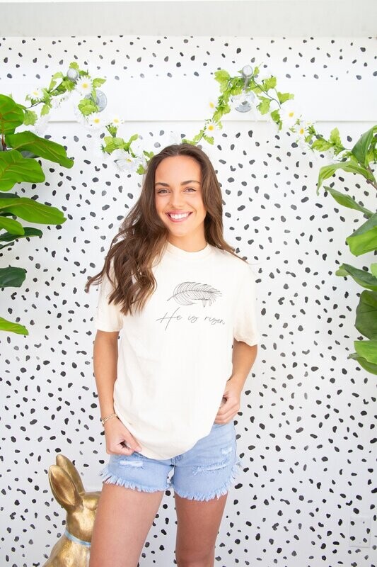 He Is Risen Palm Leaf Easter Tee