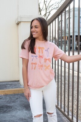 Coquette Pastel Bow Tee 