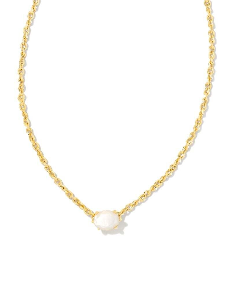 The Cailin Pendant Necklace , Color: GOLD, Size: IVORY MOP