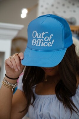 Out of Office Trucker Hat COLLEGE BLUE